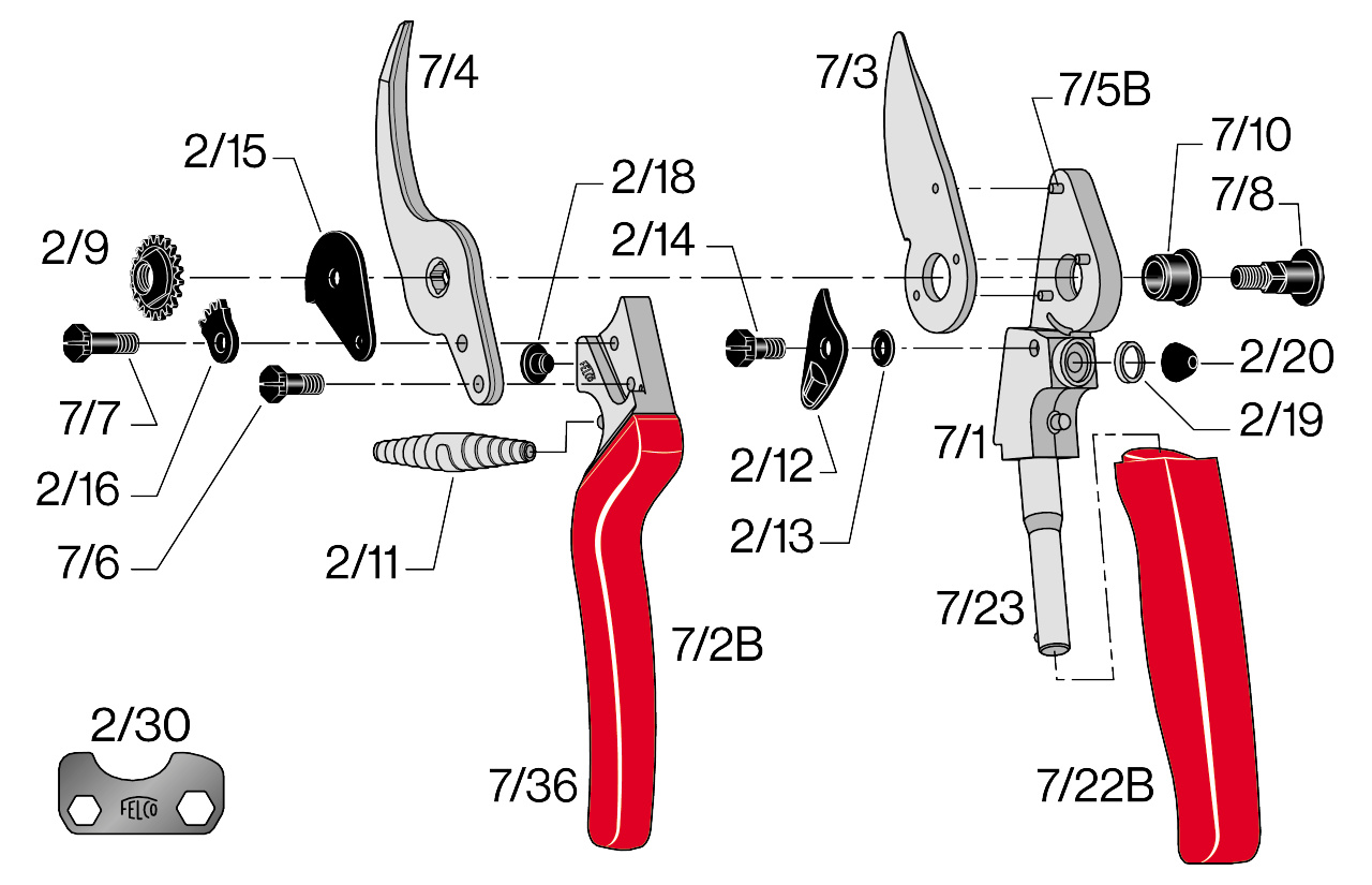 Felco 7 alkatrészek